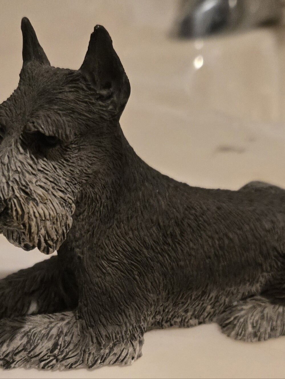 Gray Schnauzer Dog Figurine Decorative Pet Statue - Picture 10 of 10